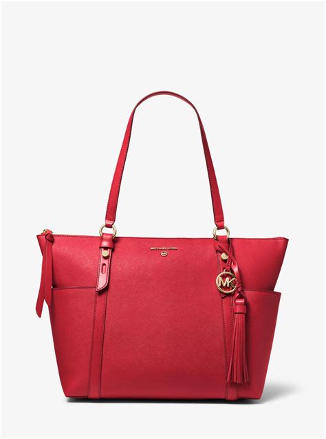 michael kors sullivan small logo top zip tote|sullivan large saffiano leather tote.